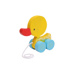 Puidust järele tõmmatav mänguasi Pardike Lu цена и информация | Развивающие игрушки | kaup24.ee