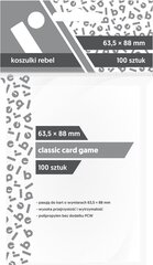 Протекторы для карт Rebel (63.5 x 88 мм), 100 шт. цена и информация | Настольные игры, головоломки | kaup24.ee