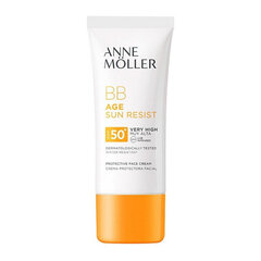 Niisutav Näokreem Âge Sun Rerist BB Cream Anne Möller (50 ml) SPF 50+ hind ja info | Näokreemid | kaup24.ee