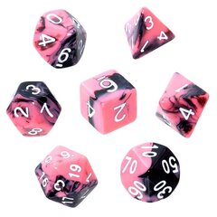 Набор костей для настольных игр Rebel RPG, розовый/ черный цена и информация | Настольные игры | kaup24.ee