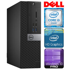 Компьютер DELL 3040 SFF i3-6100 8GB 240SSD+1TB WIN10Pro цена и информация | Стационарные компьютеры | kaup24.ee