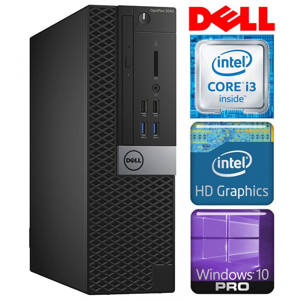 DELL 3040 SFF i3-6100 16GB 120SSD+2TB WIN10Pro hind ja info | Lauaarvutid | kaup24.ee