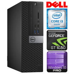 DELL 3040 SFF i3-6100 8GB 240SSD GT1030 2GB WIN10Pro hind ja info | Dell Arvutid ja IT- tehnika | kaup24.ee