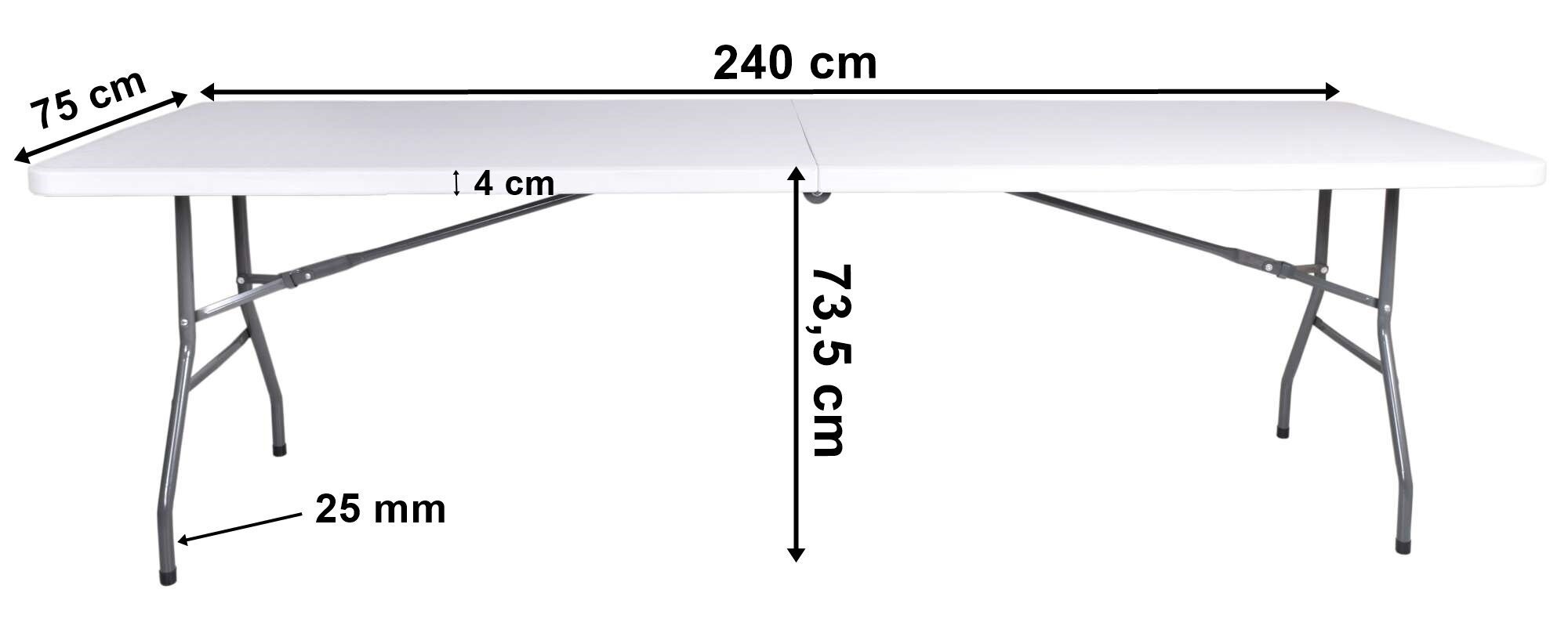 Kokkupandav laud IMPRO kohvris - 240 cm цена и информация | Aiakiiged | kaup24.ee