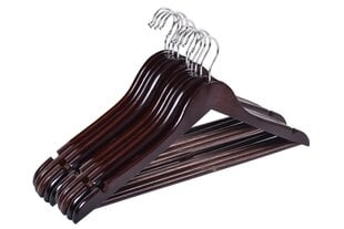 Подвеска деревянная RONDO, набор 30шт. темно коричневый цена и информация | Вешалки и мешки для одежды | kaup24.ee