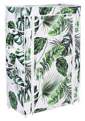 Текстильная обувница MONA Monstera в бело-зеленом цвете цена и информация | Шкафы | kaup24.ee