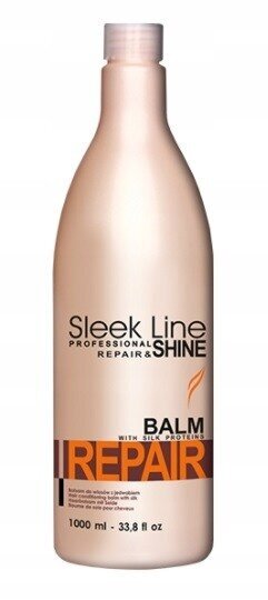 Juuksepalsam siidiproteiiniga Stapiz Sleek Line 1000 ml цена и информация | Juuksepalsamid | kaup24.ee