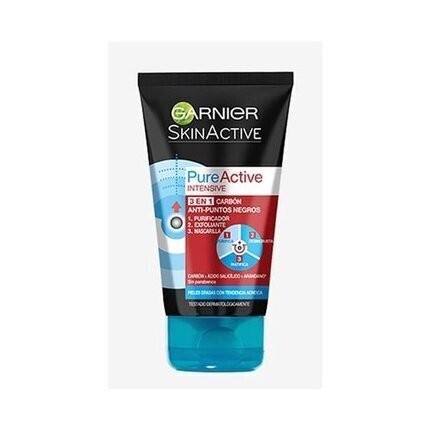 Kolm-ühes puhastusvahend Garnier Pure Active (150 ml) (150 ml) цена и информация | Näopuhastusvahendid | kaup24.ee