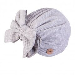 Õhuke müts-turban kevadeks "TuTu". 3-006077-257. Hall. цена и информация | Шапки, перчатки, шарфики для новорожденных | kaup24.ee