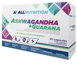 ALLNUTRITION Ashwagandha 300mg + Guarana 30 капсул цена и информация | Витамины | kaup24.ee