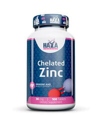 Toidulisand Haya Labs Zinc (Cinkas) 30mg, 100 tabl., MP-210/22 hind ja info | Vitamiinid | kaup24.ee