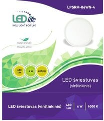 LEDlife LED laevalgusti 6W (ümar) hind ja info | Seinavalgustid | kaup24.ee
