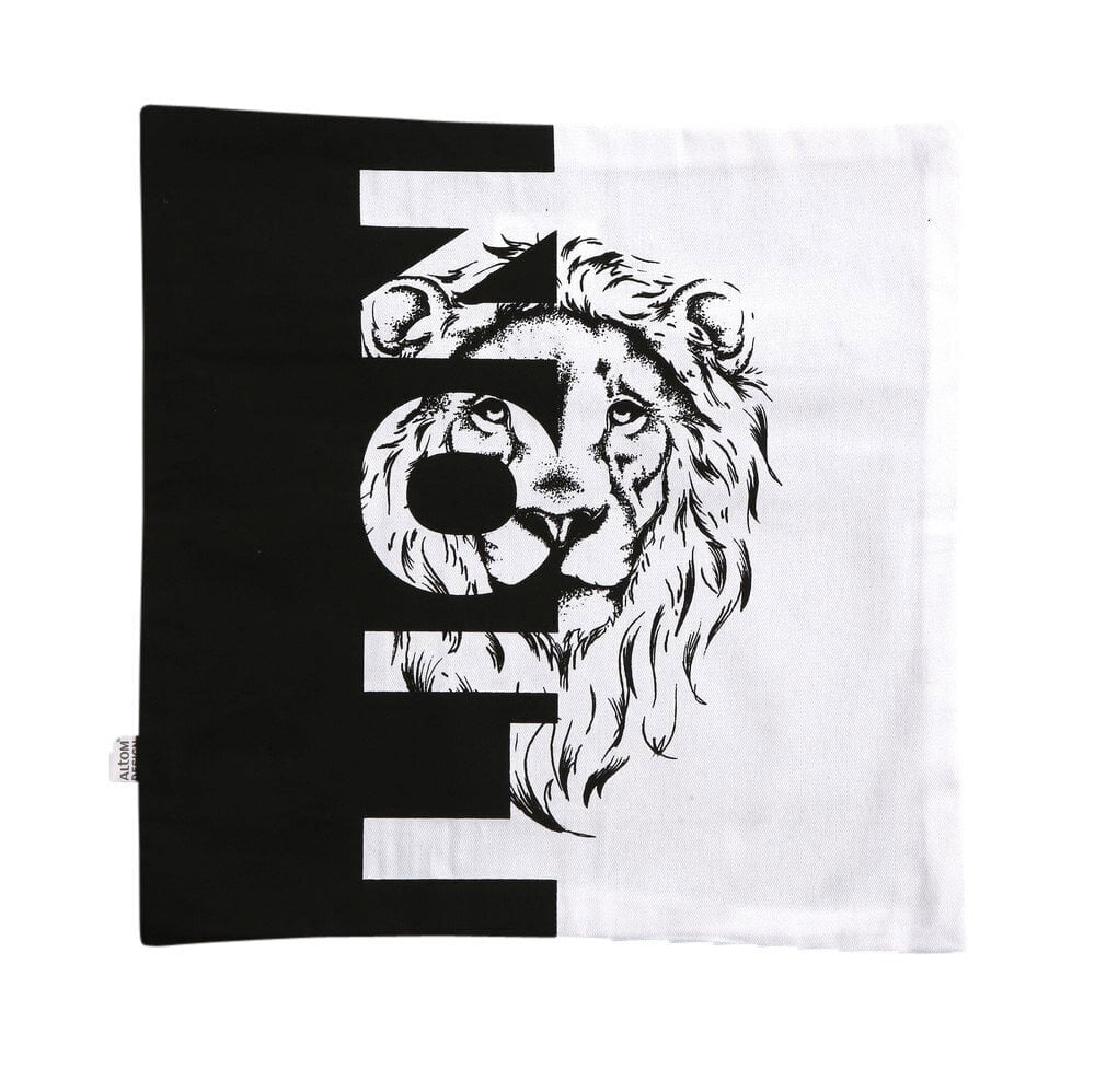 POSZEWKA DEKORACYJNA 40X40 CM DZIKIE ZWIERZĘTA DEK. LION N/N BZ цена и информация | Dekoratiivpadjad ja padjakatted | kaup24.ee