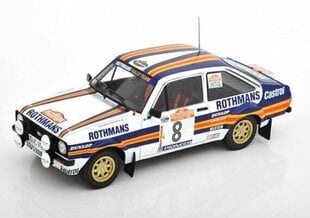 Ford Escort MK2 RS 1800 #8 Rally San Remo 1980 H.Mikkola 1:24 IXO RAL008B цена и информация | Коллекционные модели автомобилей | kaup24.ee