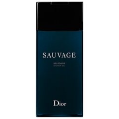 Dušigeel Christian Dior Sauvage meestele 200 ml hind ja info | Lõhnastatud kosmeetika meestele | kaup24.ee