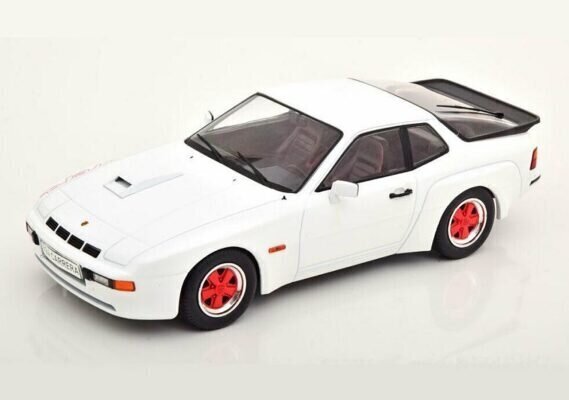 Porsche 924 Carrera GT 1981 White with Red Wheel Rims 1:18 MCG MCG18303 hind ja info | Mudelautode kollektsioneerimine | kaup24.ee