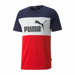 Lühikeste varukatega spordisärk Puma ESS+ Colorblock M, tumesinine S6441459 hind ja info | Meeste spordiriided | kaup24.ee