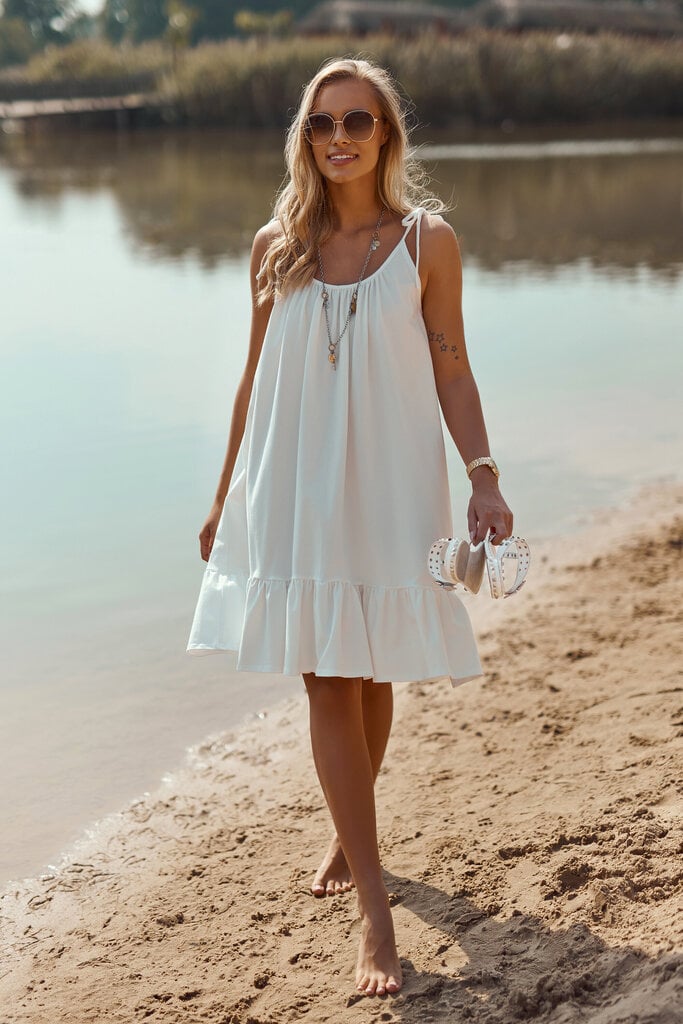 Naiste kleit Makadamia, valge цена и информация | Kleidid | kaup24.ee