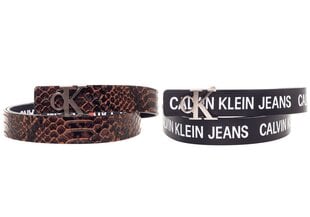 Kahepoolne püksirihm pükstele Calvin Klein Ckj Rev Skinny Mono 24MM K60K606879 0HR 18137 hind ja info | Naiste vööd | kaup24.ee