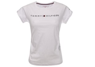 Naiste T-särk Tommy Hilfiger RN TEE SS Logo Valge UW0UW01618 100 16887 hind ja info | Naiste T-särgid | kaup24.ee