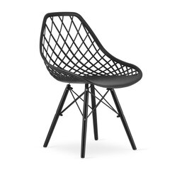 Комплект из 4-х стульев Sakai, черный цена и информация | Стулья для кухни и столовой | kaup24.ee