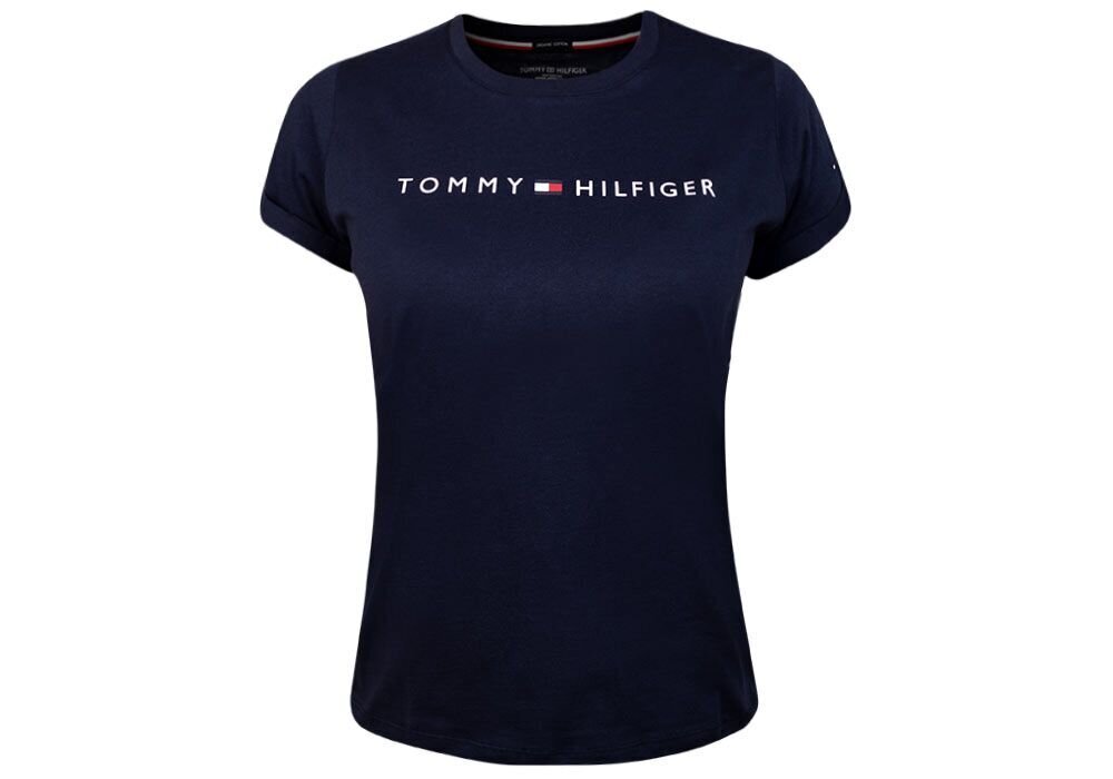 Naiste T-särk Tommy Hilfiger RN TEE SS Navy UW0UW01618 416 16878 цена и информация | Naiste T-särgid | kaup24.ee