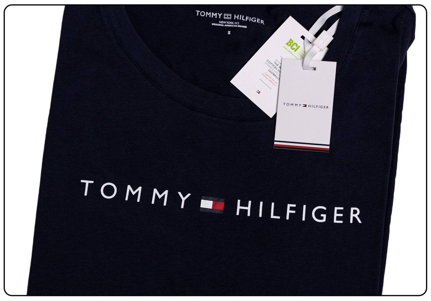 Naiste T-särk Tommy Hilfiger RN TEE SS Navy UW0UW01618 416 16878 цена и информация | Naiste T-särgid | kaup24.ee