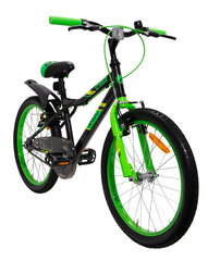 Laste maastikuratas AMIGO Wild 20'' 32 cm, must/roheline hind ja info | Jalgrattad | kaup24.ee