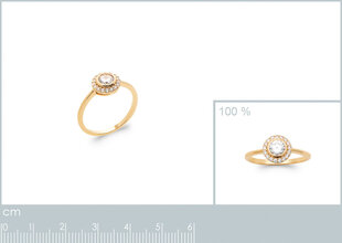 750° kullaga kaetud sõrmus, ⌀ 17, toodetud Prantsusmaal hind ja info | Sõrmused | kaup24.ee