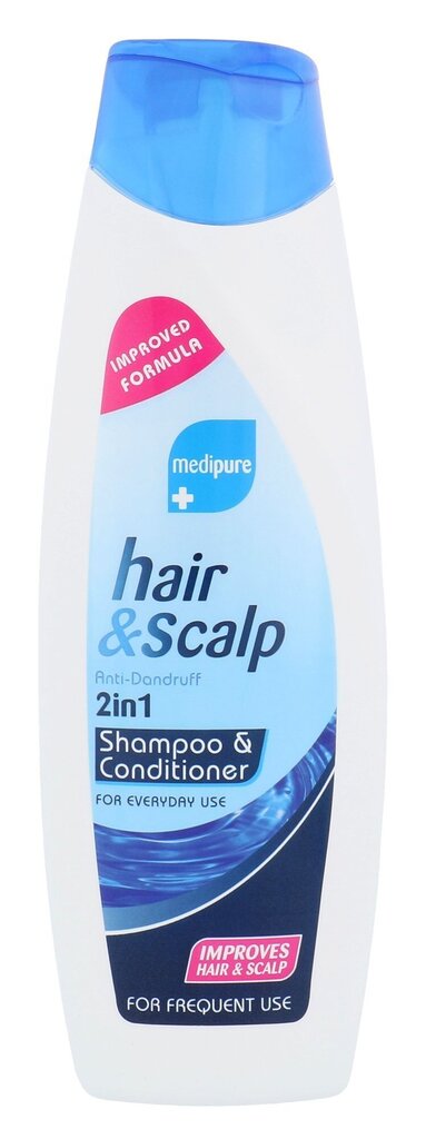 Värskendav šampoon ja palsam juustele kõõma vastu Xpel Medipure Hair & Scalp 2 in 1 400 ml hind ja info | Šampoonid | kaup24.ee
