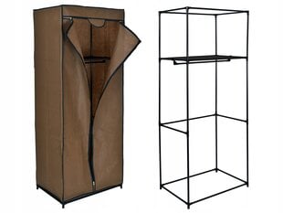 Текстильный шкаф с полкой Фела - темно-коричневый цена и информация | Шкафы | kaup24.ee