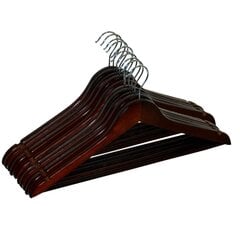 Подвеска деревянная RONDO, набор 10шт, темно-коричневый цена и информация | Вешалки и мешки для одежды | kaup24.ee