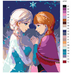 Maalid numbrite järgi "Elsa ja Anna" 40 x 50 G KTMK-47757 hind ja info | Maalid numbri järgi | kaup24.ee
