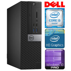 Компьютер DELL 3040 SFF i3-6100 4GB 480SSD+1TB WIN10Pro цена и информация | Стационарные компьютеры | kaup24.ee