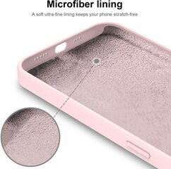 Protection set -silikoonist ümbris Apple iPhone 13 Pro SoundBerry(real liquide silicone) roosa-Mistyrose + kaitseklaas Superior 5D hind ja info | Telefoni kaaned, ümbrised | kaup24.ee