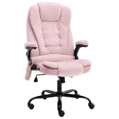 vidaXL massaažiga kontoritool, roosa, samet цена и информация | Офисные кресла | kaup24.ee