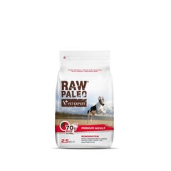 Сухой беззерновой корм Raw Paleo для собак средних пород Adult Medium с говядиной, 2,5 кг цена и информация | Сухой корм для собак | kaup24.ee