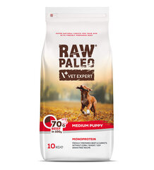 Сухой беззерновой корм Raw Paleo для щенков средних пород Puppy Medium с говядиной, 10 кг цена и информация | Сухой корм для собак | kaup24.ee