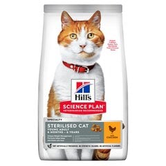 Kuivtoit kassidele Hill's Science Plan Young Adult Sterilised Cat kanalihaga, 1.5 kg hind ja info | Kuivtoit kassidele | kaup24.ee