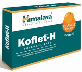 Apelsinimaitselised pastillid Himalaya Herbal Healthcare Koflet-H, 12 pastilli hind ja info | Vitamiinid, toidulisandid, preparaadid tervise heaoluks | kaup24.ee