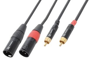 PD-Connex CX66-1 kaabel 2x XLR isane/2x RCA, 1,5 m, must hind ja info | Kaablid ja juhtmed | kaup24.ee