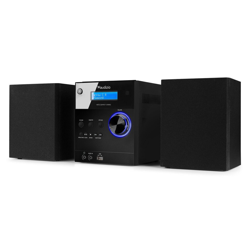 Audizio Metz Micro HiFi System, must цена и информация | Muusikakeskused | kaup24.ee