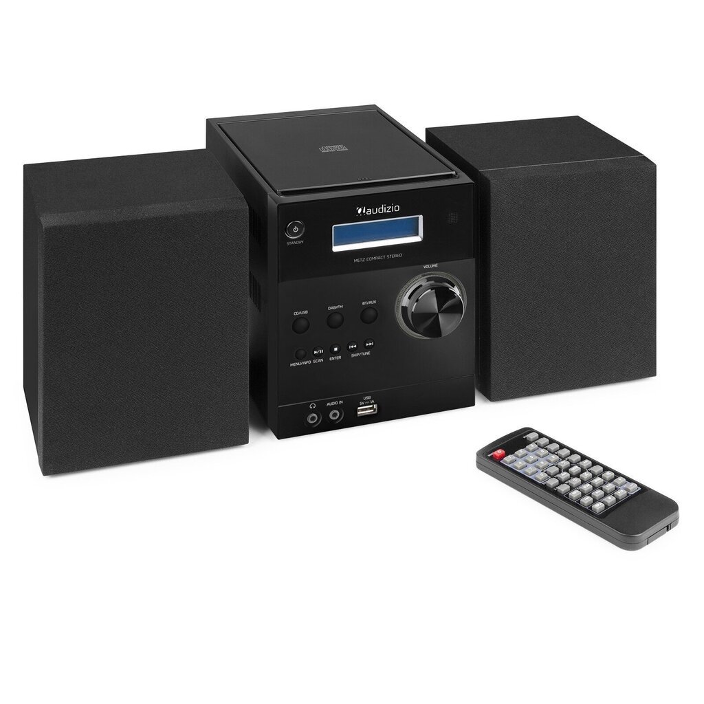 Audizio Metz Micro HiFi System, must hind ja info | Muusikakeskused | kaup24.ee