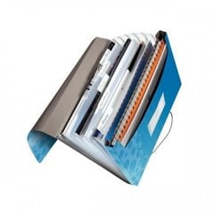Leitz WOW A4 mapp kummipaelaga, plastik, sinine, 6 sektsiooni 0816-103 hind ja info | Kirjatarbed | kaup24.ee