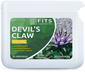 Toidulisand Devil's Claw 400 mg 60 kapslit цена и информация | Другие добавки и препараты | kaup24.ee