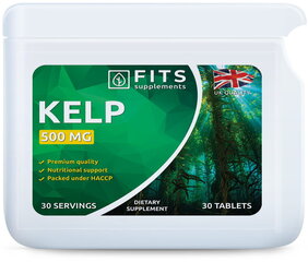 Toidulisand Kelp Pruunvetikas 500 mg 30 tabletti цена и информация | Другие добавки и препараты | kaup24.ee