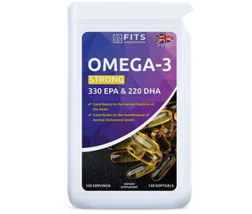 Toidulisand Omega-3 Strong EPA 330 mg DHA 220 mg 120 geelkapslit цена и информация | Другие добавки и препараты | kaup24.ee