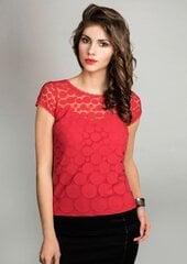 Женская футболка с кружевом Waxima 290171, красная 290171*01-XL цена и информация | Футболка женская | kaup24.ee