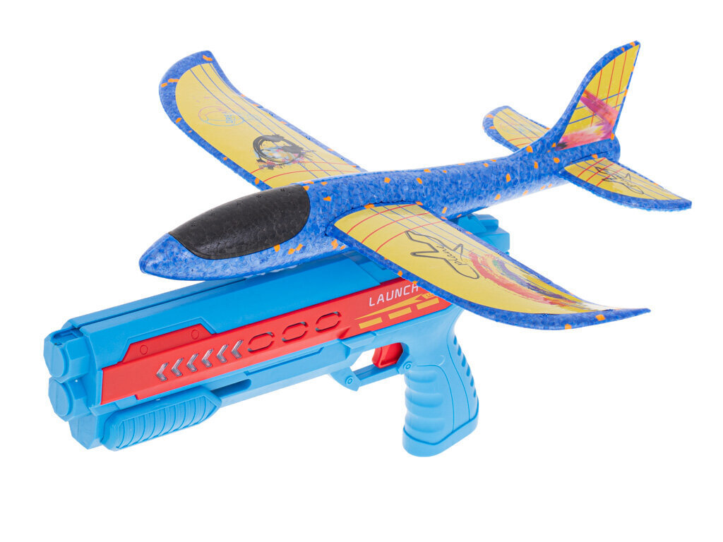 Lennuki stardi Led-püstol + sinine lennuk цена и информация | Poiste mänguasjad | kaup24.ee