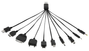 Universaalne USB laadimisjuhe - kaabel GSM (10 tüüpi) M-Life hind ja info | Mobiiltelefonide kaablid | kaup24.ee